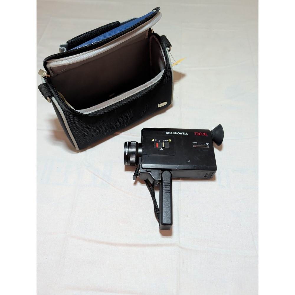 Bell & Howell T20 XL Super 8 Movie Camera with Kodak Padded Carrying Case Bag